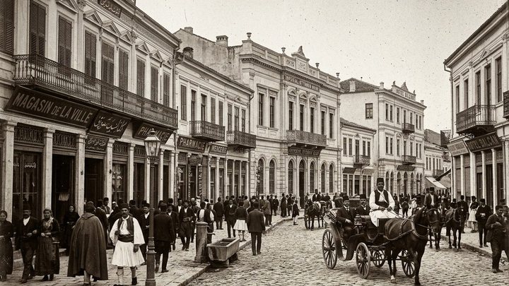 Pešačka ulica Širok sokak u Bitolju sa šarenim fasadama iz 19. veka i terasama kafića